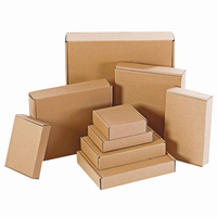 Boîte plate en carton personnalisée avec logo, emballage en carton kraft, emballage pour envoi postal, boîtes en carton ondulé