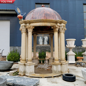 <span class=keywords><strong>Jardin</strong></span> extérieur sculpté à la main, grand belvédère en marbre <span class=keywords><strong>de</strong></span> grès naturel - Product Image 3