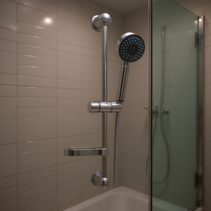 Juego de Accesorios para Baño Bitti Complete Slide Rail Chrome, 65.4 cm de Altura, 8 cm, Cromado - Product Image 3