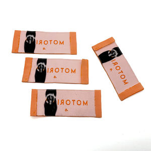 Прямо с фабрики, высококачественные тканые этикетки для футболок с атласным воротником на спине, индивидуальный дизайн - Product Image 3