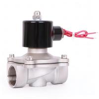 Vanne solénoïde en acier inoxydable 2 voies normalement fermée 3/8'' 1/2'' 3/4'' 220V 12V 24V à commande directe par diaphragme