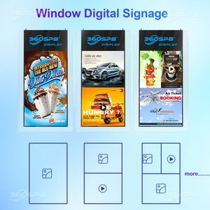 IWD55 Led Backlit Real Estate Window Hanging Display <b>Light</b> Box Poster Frame Decorative <b>Signs</b> Holder Advertising - Product Image 4