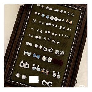 Aretes de Navidad mujer por mayor joyería de moda damas 925 pendientes de plata pendientes lindos de Plata de Ley 925 - Product Image 1