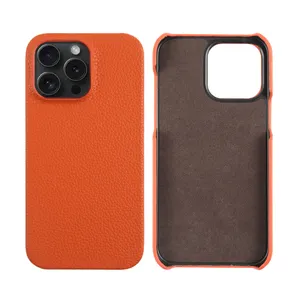 For IPhone 15 Shockproof Back Cover Ultra Fiber Leather Case High Imitation Leather For IPhone 14 Phone Case