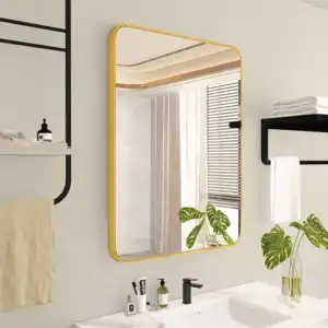 Custom Modern Style Large Full Square Shape Shower Bathroom Decorative Vanity Mirrors Aluminum Framed Wall Mirror