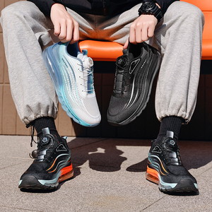 أحذية رياضية عصرية قابلة للتنفس مباشرة من المصنع، أحذية مشي كاجوال بنعل هوائي، أحذية جري بنظام ربط سريع التثبيت - Product Image 3