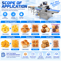 Machines d'emballage automatiques pour hamburgers, muffins, toasts, bagels, beignets, pizzas, tortillas, pains plats tranchés