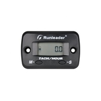 RUNLEADER Tachometer LCD Baterai Baru yang Dapat Diganti, Penghitung Jam, Sertifikasi CE&RoHS, Garansi 12 Bulan untuk Kendaraan Powersports ATV