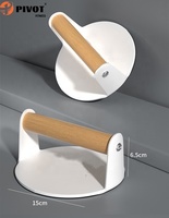 Barres de pompes multifonctionnelles en fer avec poignées en bois – Supports de pompes à double barre parallèle – Équipement de fitness à domicile