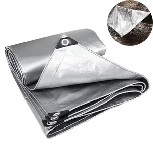 Feuille de bâche PE argent 100% vierge, robuste, vente en gros, meilleur prix, 60g/m2, 180g/m2, toile en plastique HDPE