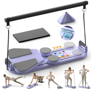 Tabla de Pilates Wansheng 55.09 x 38.81 x 17.20 cm, máquina de fitness plegable 15 en 1 para entrenamiento en casa - Product Image 1