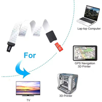 Câble adaptateur d'extension de lecteur de carte TF mâle vers Micro SD femelle 10/25/48/62 cm pour GPS de voiture, téléphone, télévision, caméra