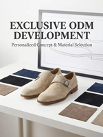 Mocassins de luxe en daim pour hommes, style belge, à boucle simple, chaussures habillées pour affaires et mariages, personnalisables OEM ODM