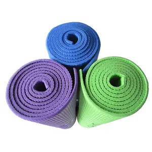 Gratis sampel kustom cetak PVC tahan lama antiselip ramah lingkungan grosir tikar Yoga bulat pvc tikar Yoga Set
