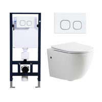 Cuvette de toilette suspendue au mur de qualité supérieure sans monture P piège couleur céramique articles sanitaires muraux Wc noir mat toilettes suspendues au mur