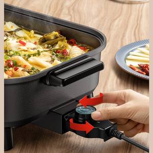 Marmite électrique Midea 8L multifonction avec revêtement antiadhésif PTFE pour grillades, fritures, sautés et hot pot - Product Image 1