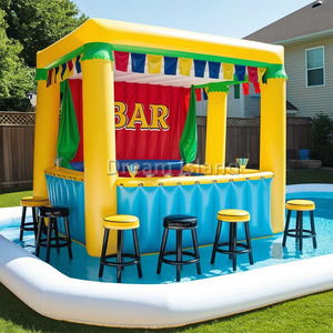 Tenda Acquatica Gonfiabile in Vinile e Bar Galleggiante da Piscina Attrezzatura per il Tempo Libero e Giochi d'Acqua per Parchi Acquatici e Intrattenimento in Giardino - Product Image 5