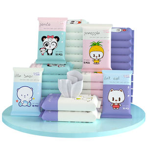 Lingettes pour bébé portables de qualité supérieure, 10 pièces, non tissées, lingettes humides nettoyantes, lingettes pour tire-lait, usage quotidien - Product Image 6