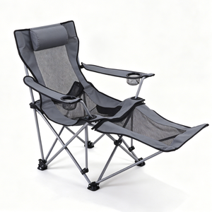 Sedia a Sdraio Pieghevole da Spiaggia e Picnic con Schienale Regolabile in Acciaio al Carbonio e Tessuto a Rete 600D - Vendita Diretta dalla Fabbrica - Product Image 6