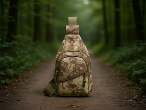 Borsa da petto mimetica da uomo con quattro cerniere a strappo in poliestere per uso quotidiano, adatta a tutte le stagioni - Product Image 2