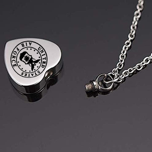 Joyería de cremación EE. UU./NavyAir Force/Collar conmemorativo de Oficial Aniversario Collar con colgante de urna conmemorativa de acero inoxidable - Product Image 3
