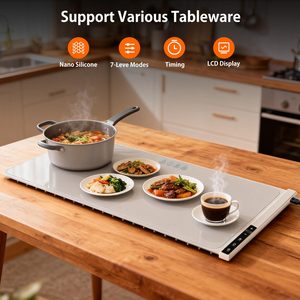 Plaque chauffante portable carrée en silicone souple pour la maison, avec contrôle de température réglable, classe d'efficacité énergétique, idéale pour l'hiver - Product Image 4