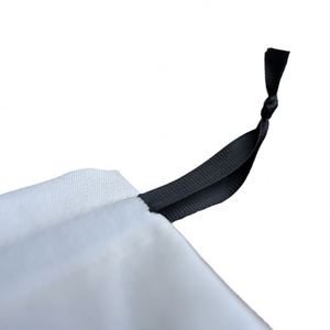Custom Print logo Soft White Thin Cotton <b>Drawstring</b> Pouch Bag White Twill Shoe Bags Cotton <b>Drawstring</b> with logo - Product Image 5