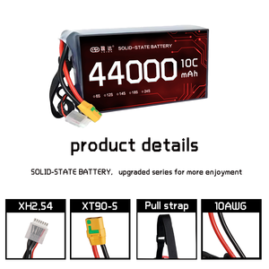 Nhà Máy Bán buôn 44000mAh 10c 12S 44.4 V LI <span class=keywords><strong>Ion</strong></span> pin tùy chỉnh <span class=keywords><strong>Lithium</strong></span> <span class=keywords><strong>Ion</strong></span> Battery Pack cho bay không người lái lớn mô hình chuyến bay dài hạn - Product Image 4