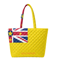 Sac fourre-tout matelassé avec drapeau de Niue, sacs à main de travail pour femmes, sacs fourre-tout légers à ouverture supérieure pour les voyages, l'université et la plage