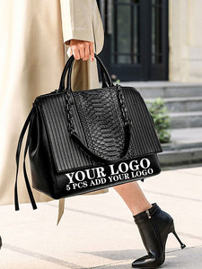 Sac fourre-tout en cuir à motif crocodile de luxe |   Sac à main pour <span class=keywords><strong>femme</strong></span>, résistant à l'eau, de créateur |   Sac à bandoulière grande capacité pour tous les jours - Product Image 1