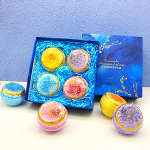 Coffret cadeau de bombes de bain aromathérapeutiques en cristal personnalisées, bombes de bain nourrissantes au sel de mer, cadeau SPA pour femmes et filles, relaxation et hydratation - Product Image 1