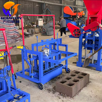 Machine à fabriquer des blocs électriques Wanjun 2-45B, moules à briques personnalisables de différentes tailles, garantie d'un an, qualité fiable