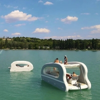 CHUFANG Villa à eau électrique gonflable de luxe Moteur à énergie solaire Hausboot Bateau-maison flottant Bateau de plaisance pour la mer