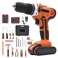 Ensemble de perceuse électrique sans fil rechargeable professionnelle ensemble de perceuse multifonctionnelle outils à main