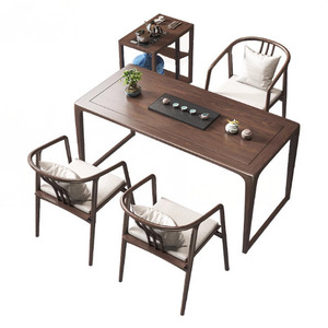 Dazhang Jiaju Chinese Style <b>Walnut</b> Wood Tea <b>Table</b> 120x60cm Handmade Zen Kung Fu Tea Set For Home Balcony Use - Product Image 5