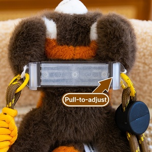 Laccetto Regolabile per Telefono con Supporto in Peluche a Forma di <span class=keywords><strong>Panda</strong></span> e <span class=keywords><strong>Panda</strong></span> Rosso, Cordino Intrecciato Staccabile per Cellulare - Product Image 3