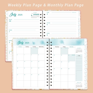 2025 A5 Stylish Spiral <b>Notebook</b> Custom Logo Printed Leather Cover Weekly Planner for Personalized Planning Promotional - Product Image 4