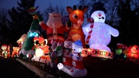 Arbre de Noël gonflable d'extérieur en gros, décorations de Noël gonflables