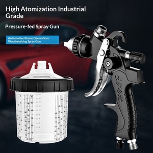 <span class=keywords><strong>Pistolet</strong></span> de peinture pneumatique à alimentation par gravité 2008 <span class=keywords><strong>avec</strong></span> réservoir supérieur pour carrosserie automobile, peinture au latex et réparation de meubles - Product Image 2