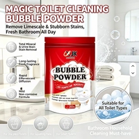 Prêt à expédier – Poudre nettoyante magique pour toilettes en sachet de 200g, nettoyant WC en tube en U, poudre à bulles pour toilettes