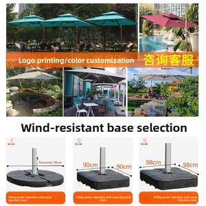 <span class=keywords><strong>Parasol</strong></span> d'extérieur moderne et minimaliste en aluminium avec éclairage LED pour cour, balcon et aménagements de mobilier extérieur - Product Image 4