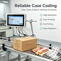 Imprimante jet d'encre industrielle VZJET Flex, machine de codage jet d'encre en ligne, codeur de date, codes-barres, codes de lot, imprimante de marquage jet d'encre