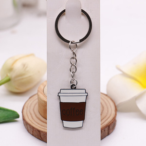 Llavero de Coche de Metal con Cristal, Diseño de Anime y Dibujos Animados, Botella de Cristal con Fruta, Impresión Serigráfica, Venta al Por Mayor - Product Image 6