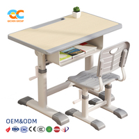 Ensemble de bureau ergonomique à levage manuel pour salle de classe moyenne, fournisseur leader du secteur, mobilier scolaire pour projets, vente en gros 8050