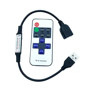 Controle remoto mini dimmer 2023 com 11key, controle remoto rf, usb, colorido, faixa led, para luzes de armário, módulo led, neon