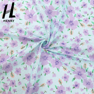 ドレスウェディング生地用ホワイト3Dフローラルプリントレース生地マルチカラーレディースメッシュポリエステル - Product Image 4