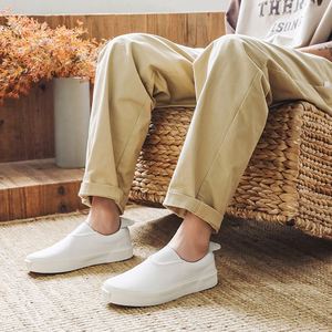 White <b>Canvas</b> Shoes Deck Shoes for Men Sneakers for Men Shoes Stock - Product Image 5
