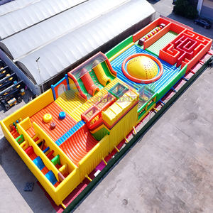 Parc d'attractions gonflable géant de qualité commerciale, aire de jeux extérieure avec trampolines géantes - Product Image 1