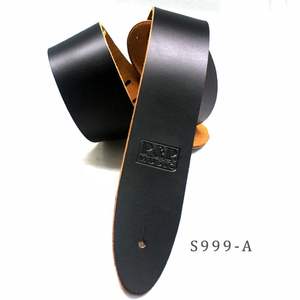 حزام جيتار مصنوع يدويًا من جلد الماشية الأصلي، أحزمة كتف عريضة، حزام جيتار كهربائي واسع - Product Image 3