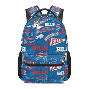Mochila Unisex Personalizada con Estampado de los <span class=keywords><strong>Buffalo</strong></span> Bills de la <span class=keywords><strong>NFL</strong></span>, de Poliéster, con Tirantes Curvos para Estudiantes de Secundaria - Product Image 5